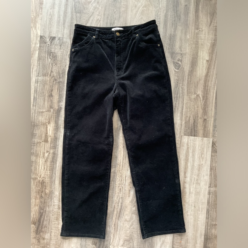Rolla's High Rise Original Straight Comfort Jet Black corduroy Women's Size 32 - Picture 3 of 7